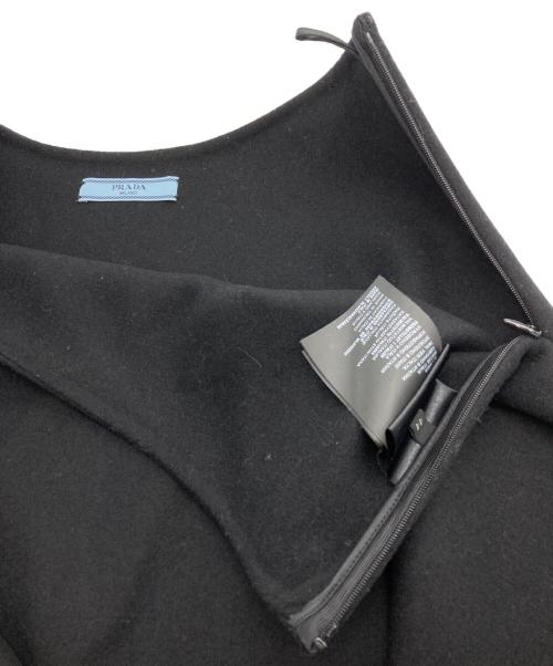 PRADA（プラダ）PRADA (プラダ) ウールカシミヤ混サーキュラースカート ブラック サイズ:44（170/74A）の古着・服飾アイテム