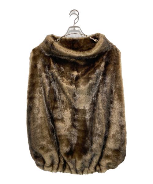 SMUK（スモック）SMUK (スモック) エコファーベスト ブラウン サイズ:Fの古着・服飾アイテム