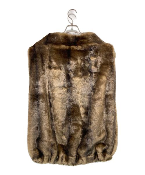 SMUK（スモック）SMUK (スモック) エコファーベスト ブラウン サイズ:Fの古着・服飾アイテム