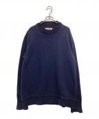 Maison Margielaメゾンマルジェラ）の古着「5G エルボーパッチクルーネックニット」｜ネイビー