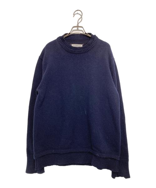 Maison Margiela（メゾンマルジェラ）Maison Margiela (メゾンマルジェラ) 5G エルボーパッチクルーネックニット ネイビー サイズ:Mの古着・服飾アイテム