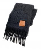 LOEWEロエベ）の古着「アナグラムパッチモヘアウールマフラー」｜ブラック