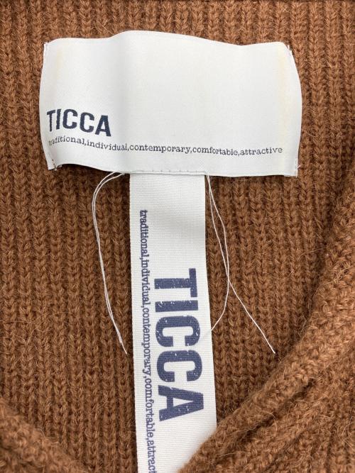 ticca（ティッカ）ticca (ティッカ) アルパカウールセイラーカラーニット ブラウン サイズ:Fの古着・服飾アイテム