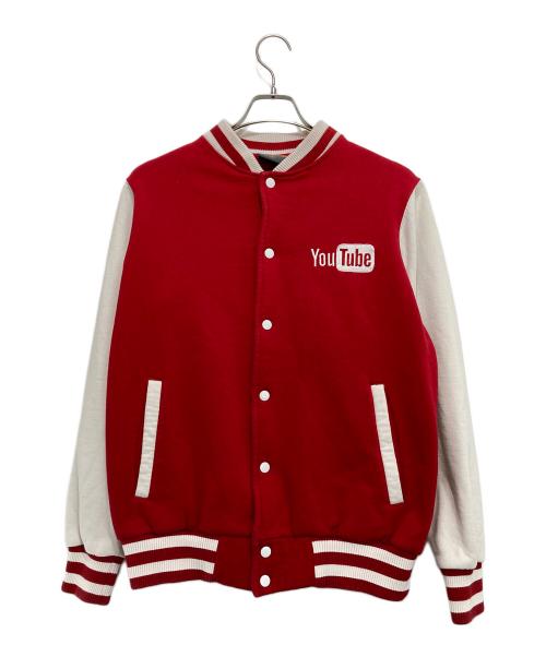 Romo（ロモ）Romo (ロモ) 刺繍スタジャン レッド サイズ:Sの古着・服飾アイテム