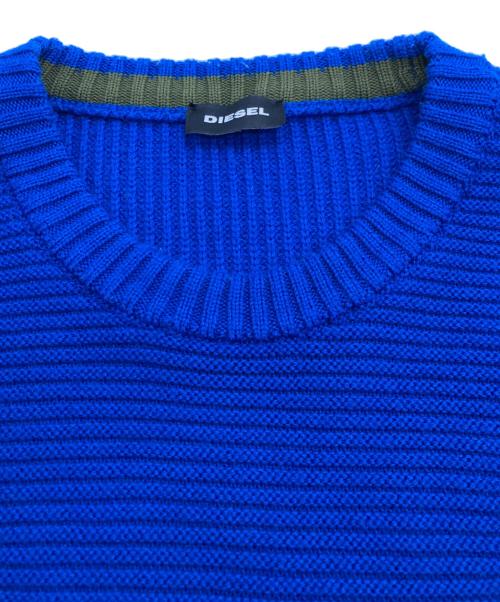 DIESEL（ディーゼル）DIESEL (ディーゼル) マルチボーダーニット ブルー×カーキ サイズ:Mの古着・服飾アイテム