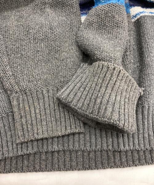 DIESEL（ディーゼル）DIESEL (ディーゼル) マルチボーダーニット ブルー×カーキ サイズ:Mの古着・服飾アイテム