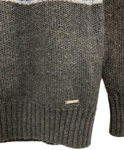 DIESEL（ディーゼル）DIESEL (ディーゼル) マルチボーダーニット ブルー×カーキ サイズ:Mの古着・服飾アイテム