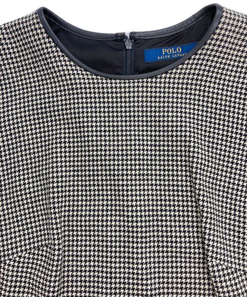 POLO RALPH LAUREN（ポロ・ラルフローレン）POLO RALPH LAUREN (ポロ・ラルフローレン) ハウンドトゥースS/Sワンピース グレーの古着・服飾アイテム