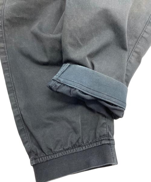 STONE ISLAND（ストーンアイランド）STONE ISLAND (ストーンアイランド) ガーメントダイコットンウールストレッチサテンシャーリングテーパードリブカーゴパンツ ブラック サイズ:30の古着・服飾アイテム