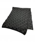 Christian Diorクリスチャン ディオール）の古着「トロッター柄ウールマフラー」｜ブラック