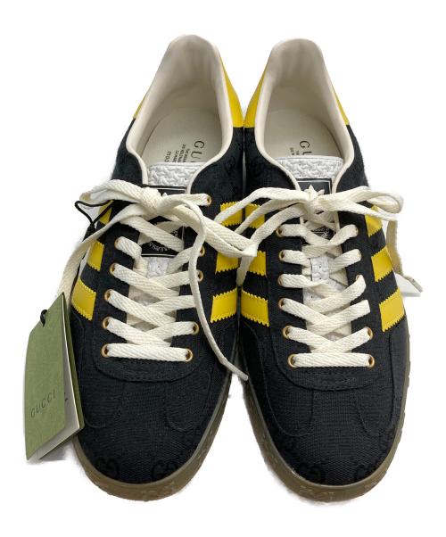 GUCCI（グッチ）GUCCI (グッチ) adidas (アディダス) Gucci X Gazelle 'Black GG Monogram/コラボ ガゼル ローカットスニーカー ブラック サイズ:JP 270/CHN 265の古着・服飾アイテム