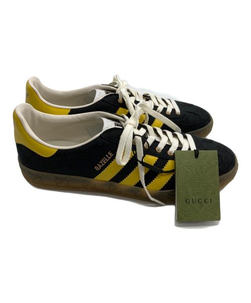 GUCCI（グッチ）GUCCI (グッチ) adidas (アディダス) Gucci X Gazelle 'Black GG Monogram/コラボ ガゼル ローカットスニーカー ブラック サイズ:JP 270/CHN 265の古着・服飾アイテム