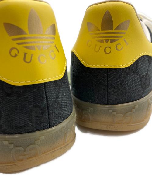 GUCCI（グッチ）GUCCI (グッチ) adidas (アディダス) Gucci X Gazelle 'Black GG Monogram/コラボ ガゼル ローカットスニーカー ブラック サイズ:JP 270/CHN 265の古着・服飾アイテム