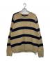 POLO RALPH LAUREN（ポロ・ラルフローレン）の古着「ボーダーコットンニット」｜ベージュ×ネイビー