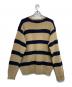POLO RALPH LAUREN (ポロ・ラルフローレン) ボーダーコットンニット ベージュ×ネイビー サイズ:XL：6000円