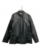 ARMANI EXCHANGEアルマーニ エクスチェンジ）の古着「ダブルジップ レザージャケット」｜ブラック