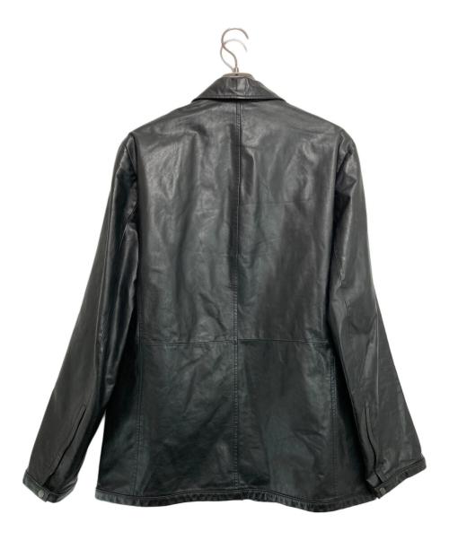 ARMANI EXCHANGE（アルマーニ エクスチェンジ）ARMANI EXCHANGE (アルマーニ エクスチェンジ) ダブルジップ レザージャケット ブラック サイズ:Mの古着・服飾アイテム