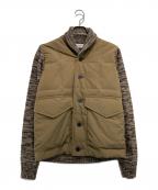 TOMORROW LANDトゥモローランド）の古着「ニットダウンブルゾン」｜ブラウン