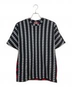 COMME des GARCONS HOMME PLUSコムデギャルソンオムプリュス）の古着「総柄×チェック切替 半袖カットソー」｜マルチカラー