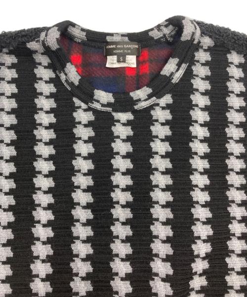 COMME des GARCONS HOMME PLUS（コムデギャルソンオムプリュス）COMME des GARCONS HOMME PLUS (コムデギャルソンオムプリュス) 総柄×チェック切替 半袖カットソー マルチカラー サイズ:Sの古着・服飾アイテム