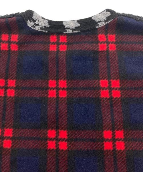 COMME des GARCONS HOMME PLUS（コムデギャルソンオムプリュス）COMME des GARCONS HOMME PLUS (コムデギャルソンオムプリュス) 総柄×チェック切替 半袖カットソー マルチカラー サイズ:Sの古着・服飾アイテム