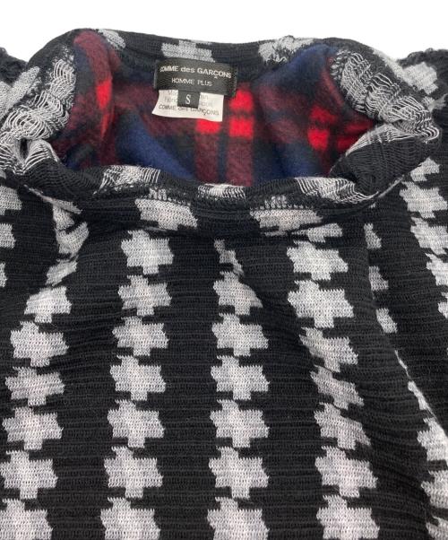 COMME des GARCONS HOMME PLUS（コムデギャルソンオムプリュス）COMME des GARCONS HOMME PLUS (コムデギャルソンオムプリュス) 総柄×チェック切替 半袖カットソー マルチカラー サイズ:Sの古着・服飾アイテム