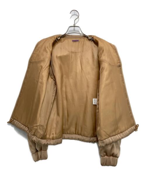 SueUNDERCOVER（スーアンダーカバー）SueUNDERCOVER (スーアンダーカバー) バタフライアップリケジップアップジャケット ベージュ サイズ:2の古着・服飾アイテム