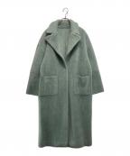 Ameriアメリ）の古着「BLANKET LIKE FAKE MOUTON COAT」｜グリーン
