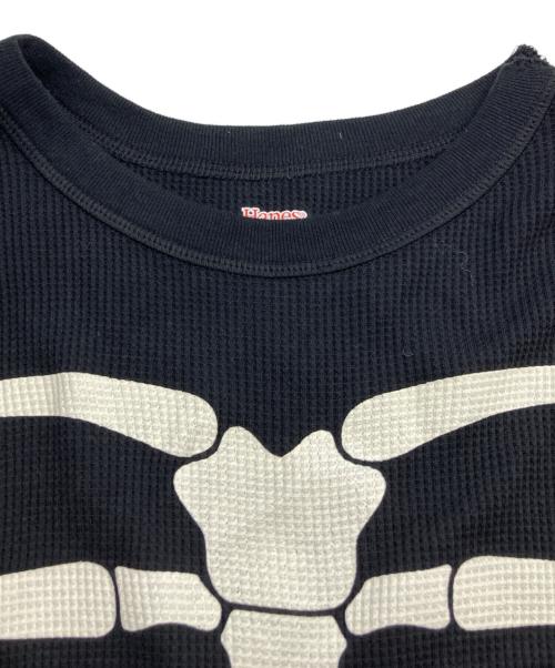 SUPREME（シュプリーム）Supreme (シュプリーム) Hanes (ヘインズ) Bones Thermal Crew ブラック サイズ:L（180/100A）の古着・服飾アイテム