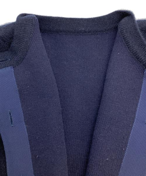anuans（アニュアンス）anuans (アニュアンス) カシミヤブレンドノーカラーニットジャケット ネイビー サイズ:Fの古着・服飾アイテム