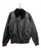 BOLINIボリーニ）の古着「レザーフライトジャケット」｜ブラック