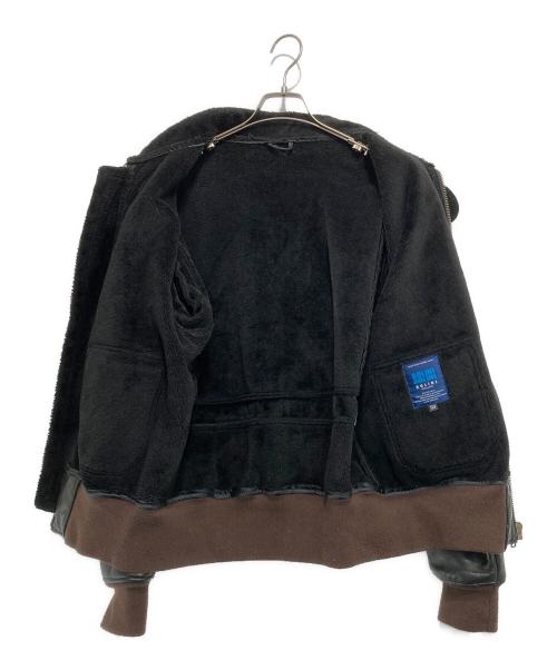 BOLINI（ボリーニ）BOLINI (ボリーニ) レザーフライトジャケット ブラック サイズ:50の古着・服飾アイテム