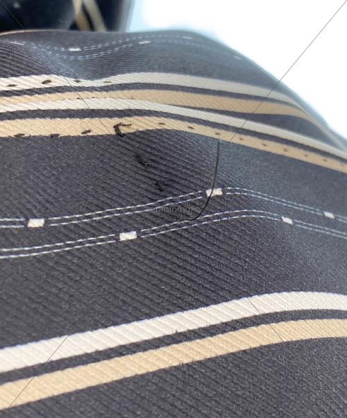 DOLCE & GABBANA（ドルチェ＆ガッバーナ）DOLCE & GABBANA (ドルチェ＆ガッバーナ) ストライプシルクテーラードジャケット グレー サイズ:48の古着・服飾アイテム