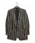 DOLCE & GABBANA（ドルチェ＆ガッバーナ）の古着「ストライプシルクテーラードジャケット」｜グレー