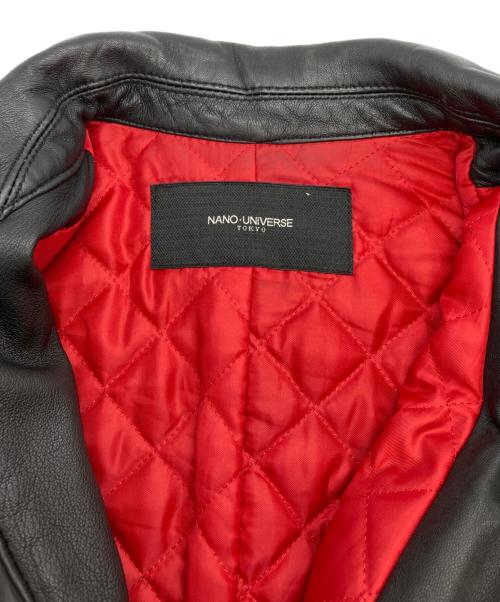 nano・universe（ナノ・ユニバース）nano・universe (ナノ・ユニバース) シープスキンレザージャケット ブラック サイズ:Sの古着・服飾アイテム
