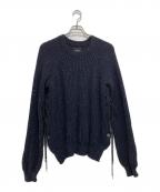 SYU.HOMME/FEMMシュウオムフェム）の古着「Laceup Knit」｜ネイビー