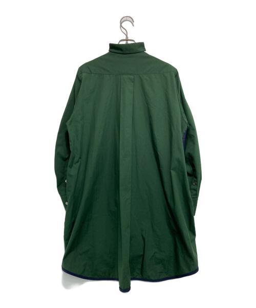 sacai（サカイ）sacai (サカイ) シャツドッキングワンピース インディゴ×グリーン サイズ:1の古着・服飾アイテム