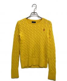 POLO RALPH LAUREN（ポロ・ラルフローレン）の古着「ケーブルニット」｜イエロー
