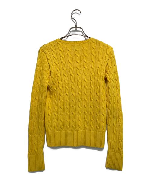 POLO RALPH LAUREN（ポロ・ラルフローレン）POLO RALPH LAUREN (ポロ・ラルフローレン) ケーブルニット イエロー サイズ:12-14の古着・服飾アイテム