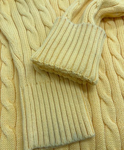 POLO RALPH LAUREN（ポロ・ラルフローレン）POLO RALPH LAUREN (ポロ・ラルフローレン) ケーブルニット イエロー サイズ:12-14の古着・服飾アイテム