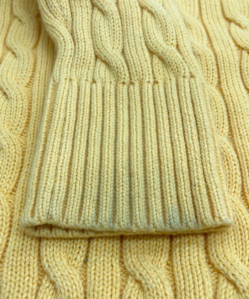 POLO RALPH LAUREN（ポロ・ラルフローレン）POLO RALPH LAUREN (ポロ・ラルフローレン) ケーブルニット イエロー サイズ:12-14の古着・服飾アイテム