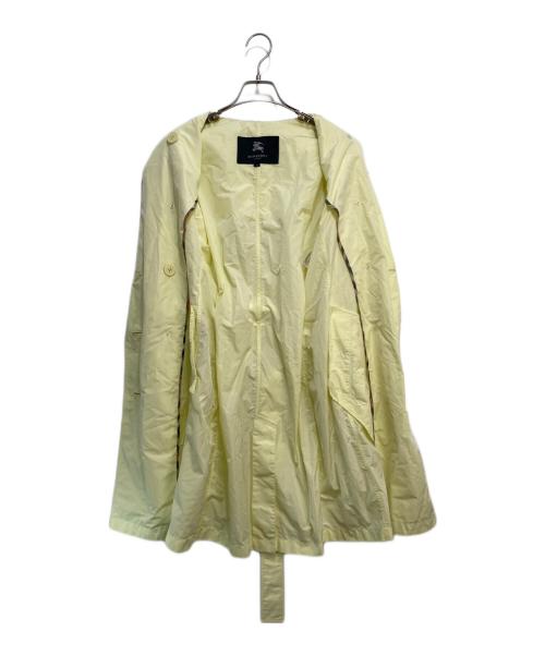 BURBERRY LONDON（バーバリーロンドン）BURBERRY LONDON (バーバリーロンドン) スプリングコート イエロー サイズ:38の古着・服飾アイテム