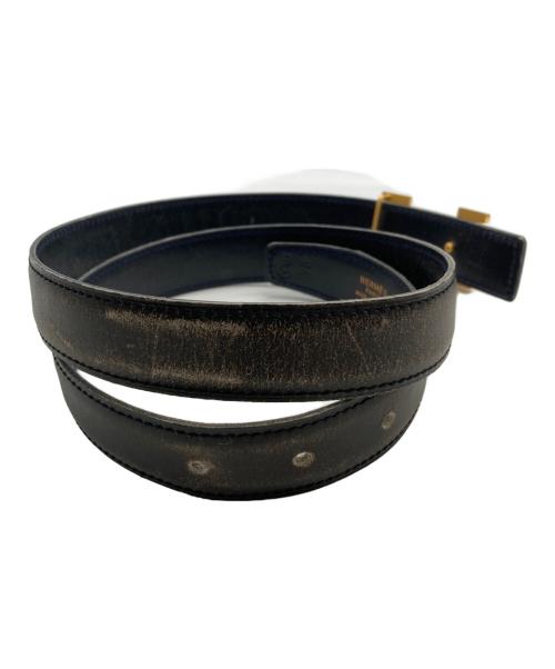 HERMES（エルメス）HERMES (エルメス) ミニコンスタンスHロゴリバーシブルベルト ブラックの古着・服飾アイテム