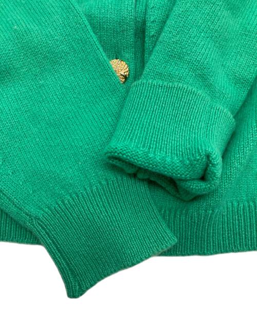 BALLANTYNE（バランタイン）BALLANTYNE (バランタイン) 金ボタンカシミヤカーディガン グリーン サイズ:38の古着・服飾アイテム