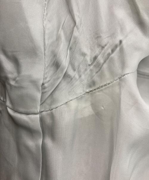 M'S GRACY（エムズグレイシー）M'S GRACY (エムズグレイシー) ノーカラー ペプラムジャケット グレー サイズ:38の古着・服飾アイテム