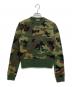 MIU MIU（ミュウミュウ）の古着「迷彩クルーネックニット」｜カーキ