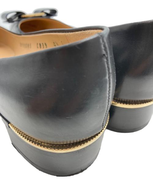 Ferragamo（フェラガモ）Ferragamo (フェラガモ) NERO CALF ヴァラリボン パンプス ブラック サイズ:4½の古着・服飾アイテム