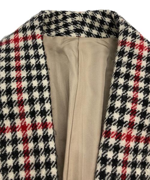 DUETRIO（デュエトリオ）DUETRIO  (デュエトリオ) [古着] 80's パワーショルダーチェックジャケット ホワイト×ブラック サイズ:Mの古着・服飾アイテム