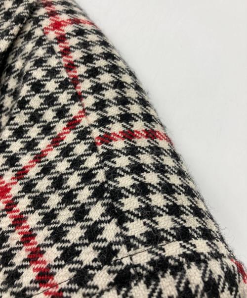 DUETRIO（デュエトリオ）DUETRIO  (デュエトリオ) [古着] 80's パワーショルダーチェックジャケット ホワイト×ブラック サイズ:Mの古着・服飾アイテム