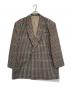 DUETRIO（デュエトリオ）の古着「[古着] 80's パワーショルダーチェックジャケット」｜ホワイト×ブラック